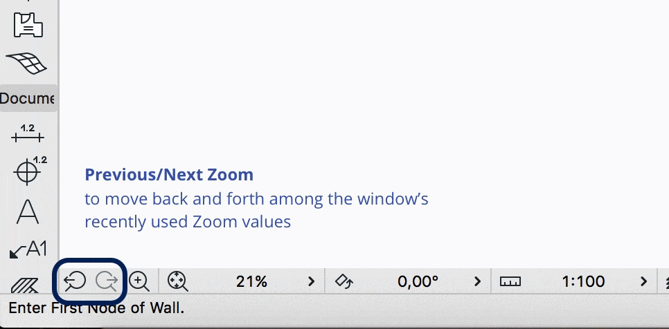 ArchiCAD navigation options
