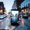 An Android Phone Taking Photograph of US Street