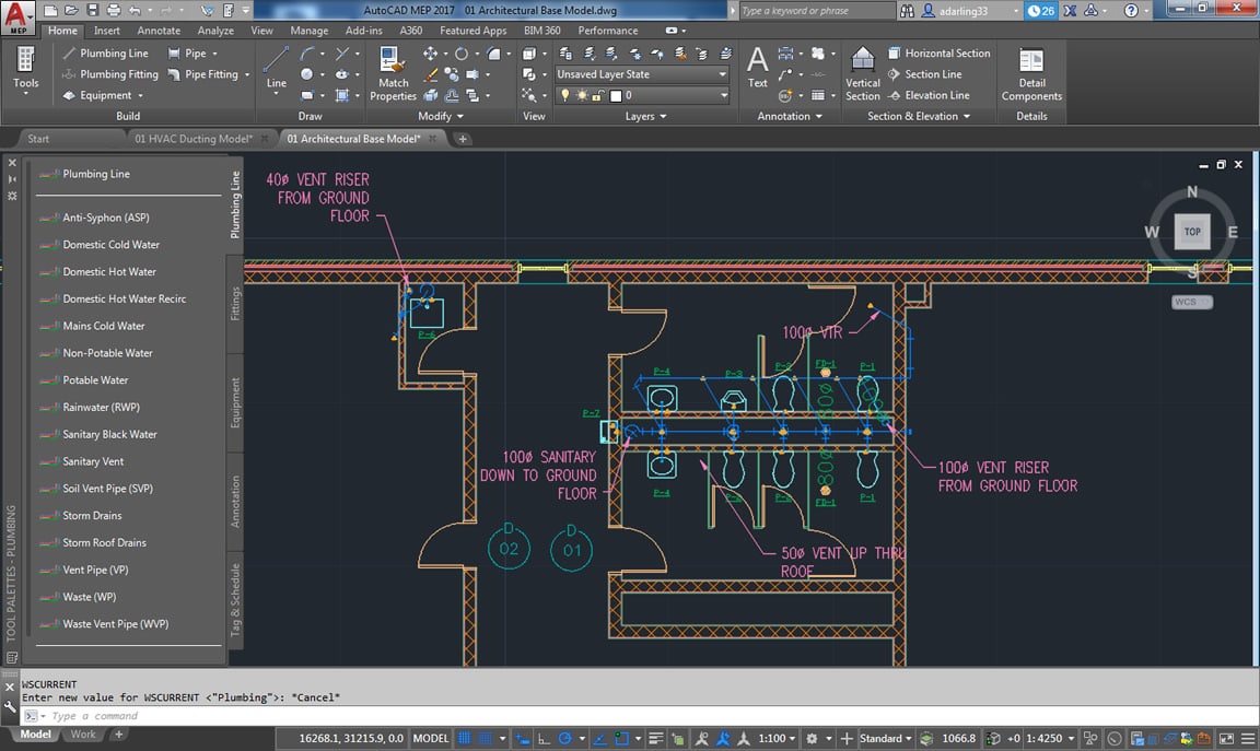 Screenshot of AutoCAD 2017
