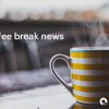 Coffee cup on wooden table - coffee break news