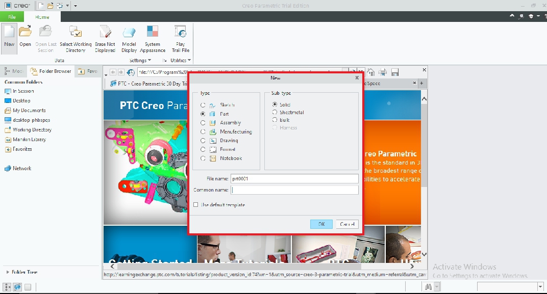 Dialog box with file types screenshot