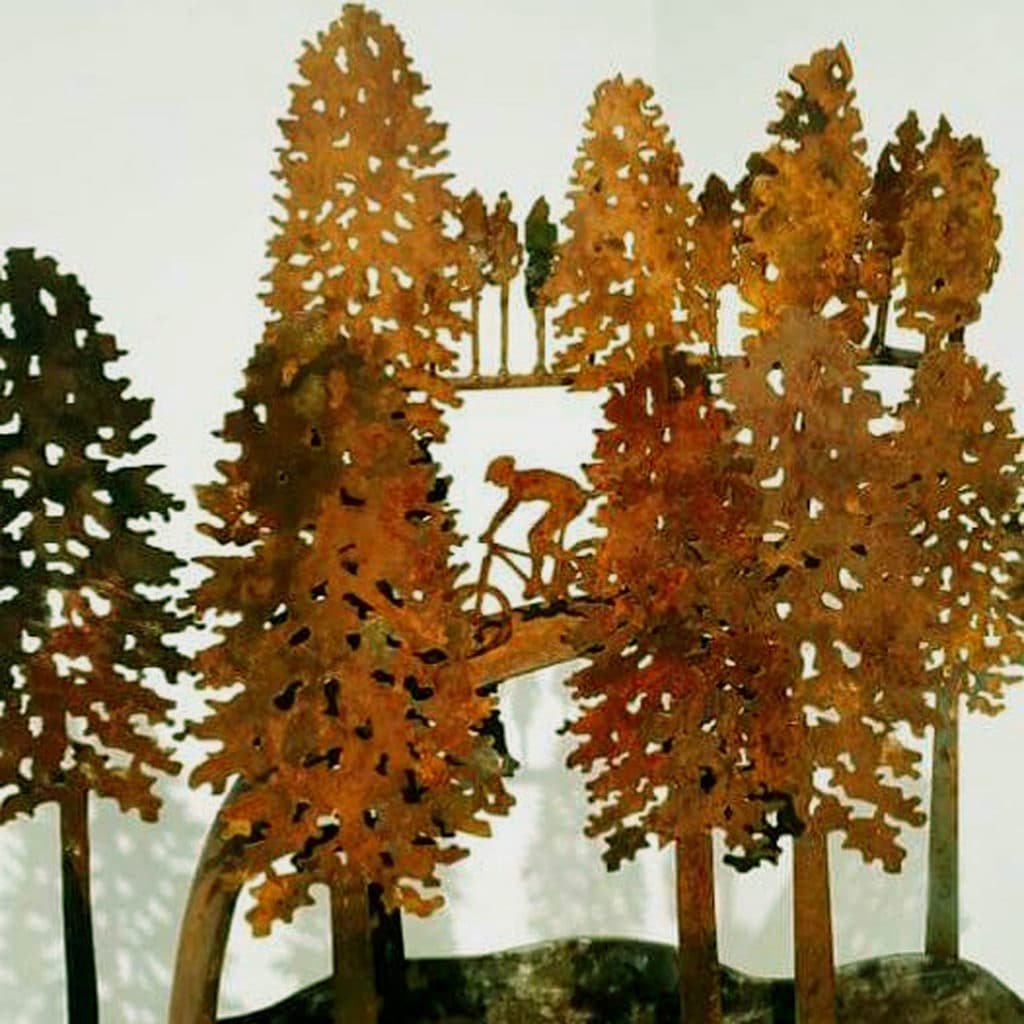 David's piece Singletrack draws on his love of mountain biking