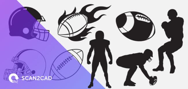 Image of free American football DXF files
