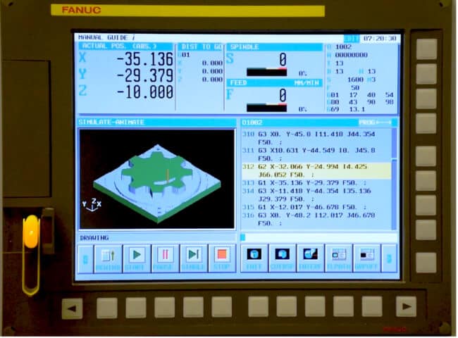 Image showing FANUC CNC Simulator’s Software Interface