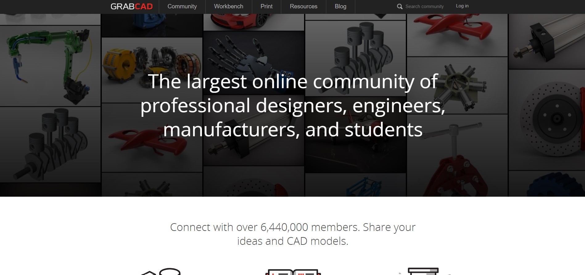 GrabCAD website screenshot