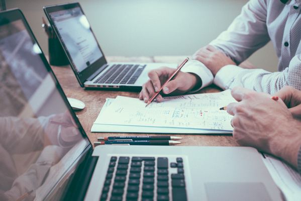 laptops on office desk
