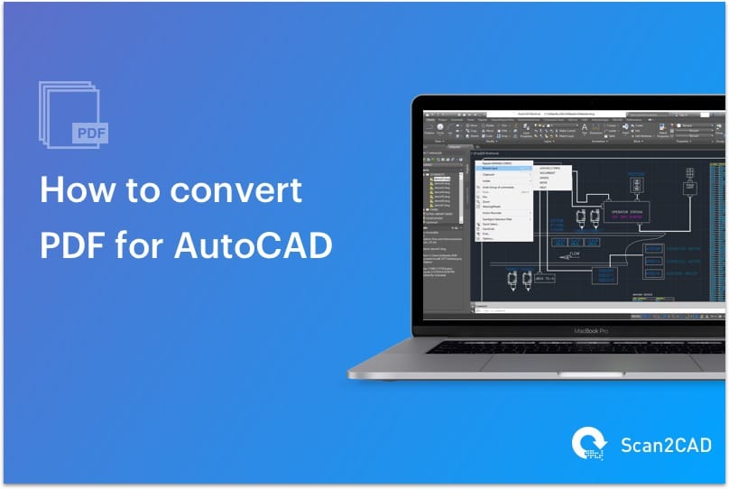 Laptop with AutoCAD Software - Convert PDF to AutoCAD