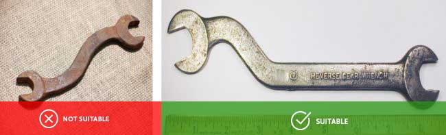 Scanning parts for vector conversion