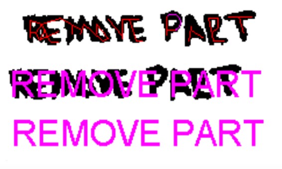 Type over poor quality text in raster to vector conversion