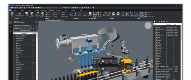 Mechanical assembly done using bricscad mechanical