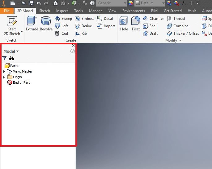 Autodesk Inventor project browser