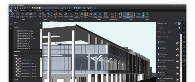 Building modeling done using bricscad bim