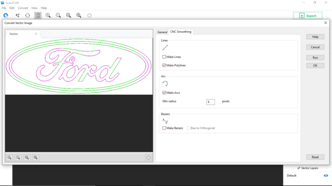 Cnc smoothing options