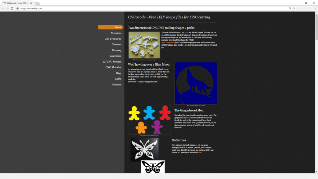 Screenshot of cncgcode.com