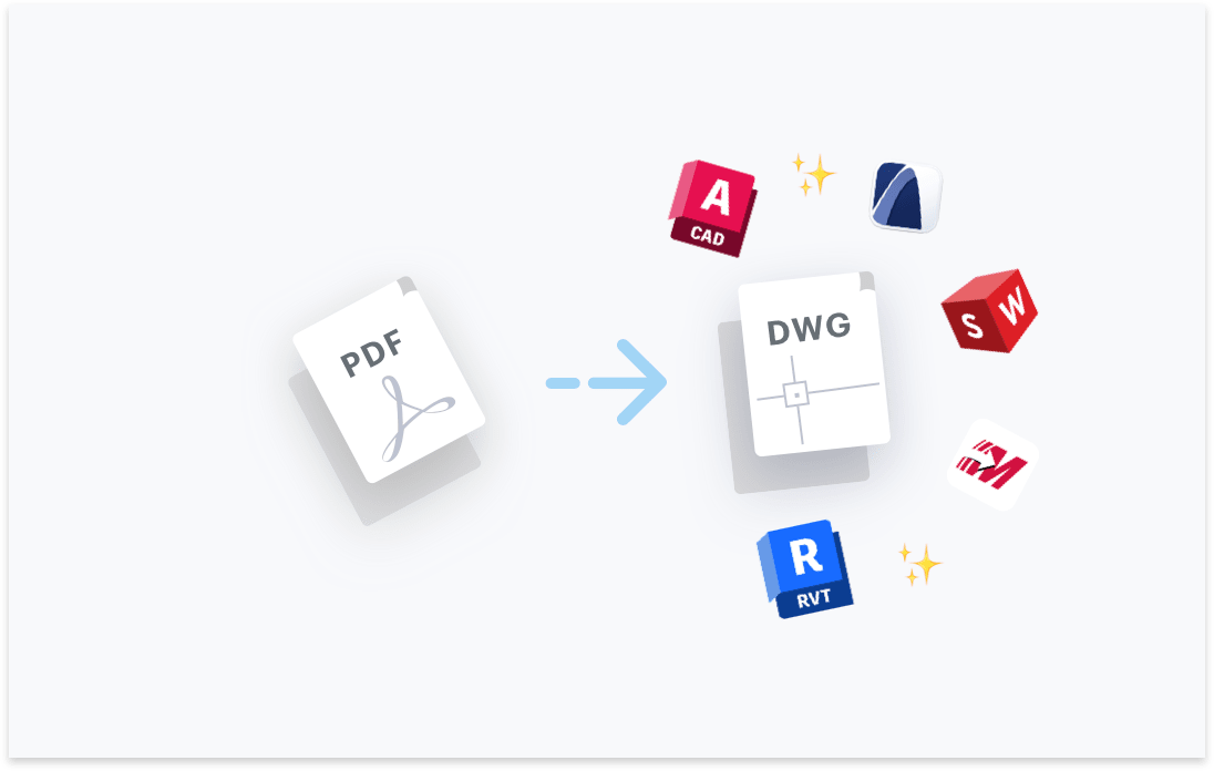 converting PDF to DWG illustration
