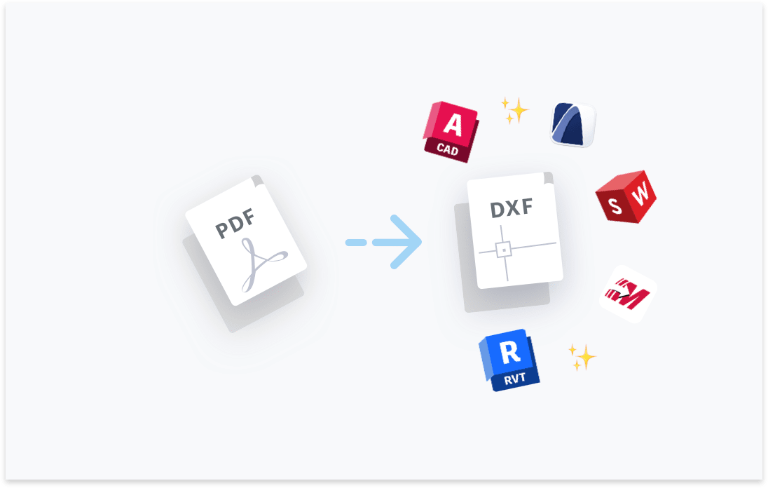 converting PDF to DXF illustration