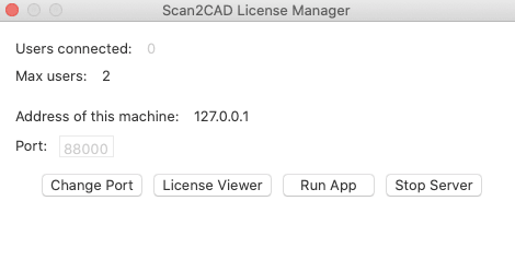 The License Manager app on macOS