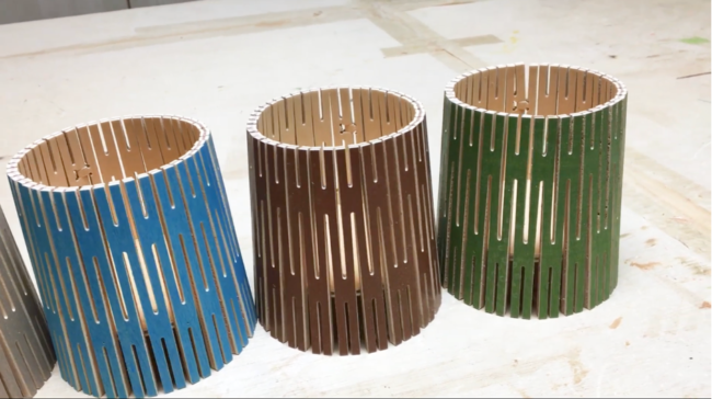 Living hinge pen holders