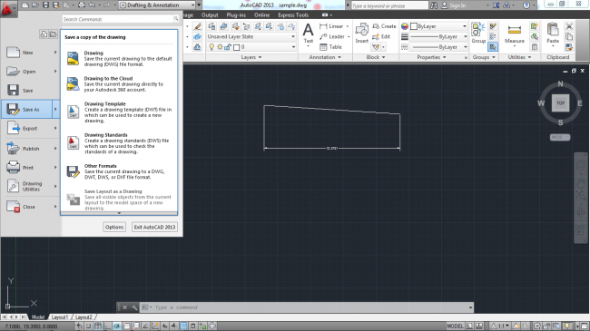 Black and white saving drawing in different formats in autocad mechanical