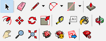 Screenshot of SketchUp's toolbar