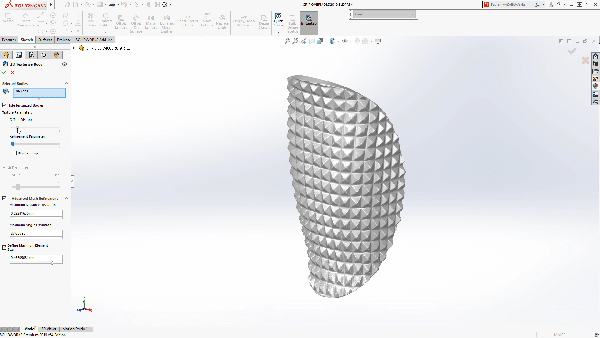 screenshot of solidworks 2019 design process