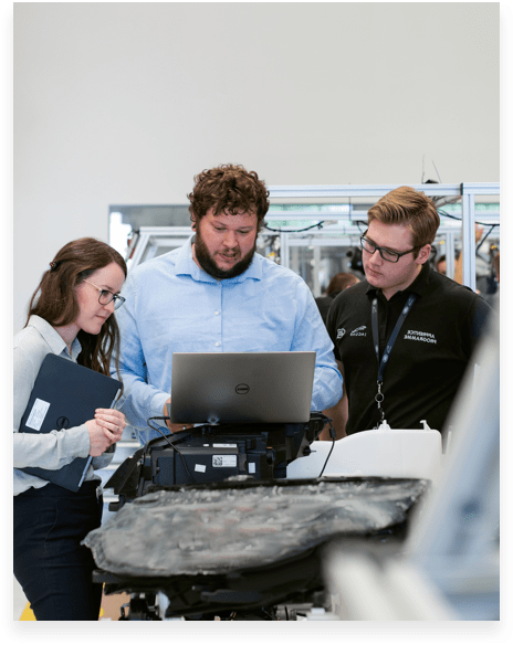 engineers looking at a drawing