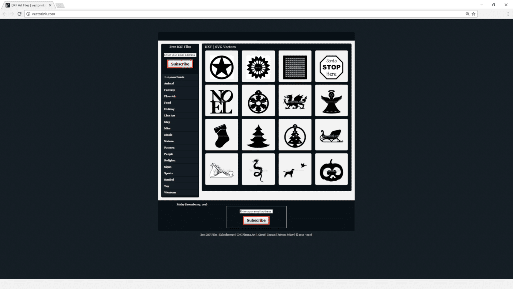 Screenshot of vectorink,com