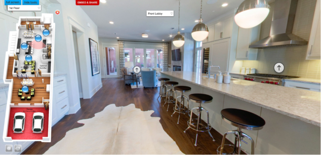 Vpix virtual tour with interactive 3d model