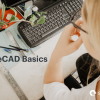 Woman using computer at desk - LibreCAD Basics