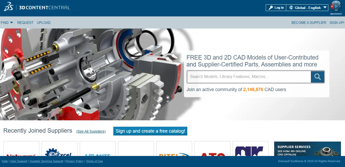 3D Content Central homepage