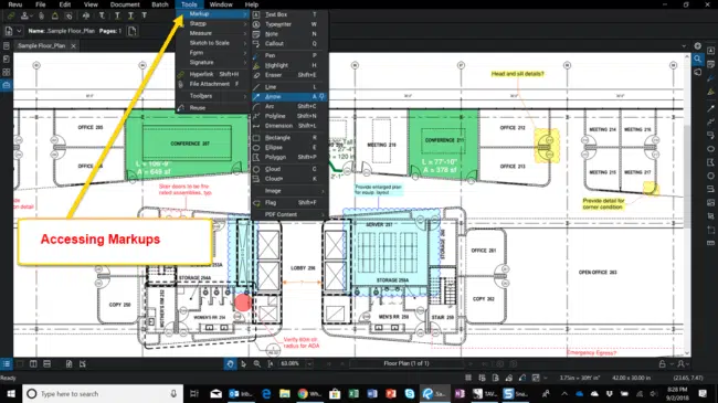 Bluebeam revu markups