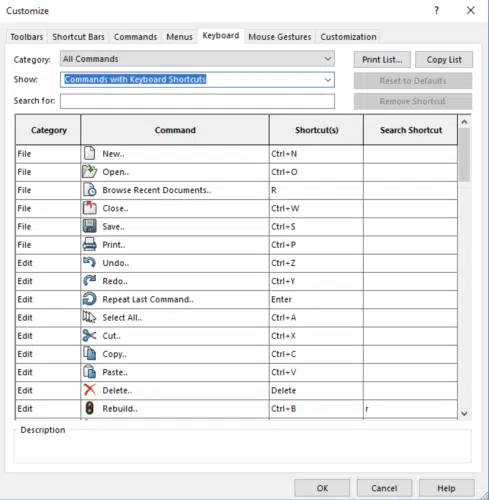 Customize Window in SolidWorks