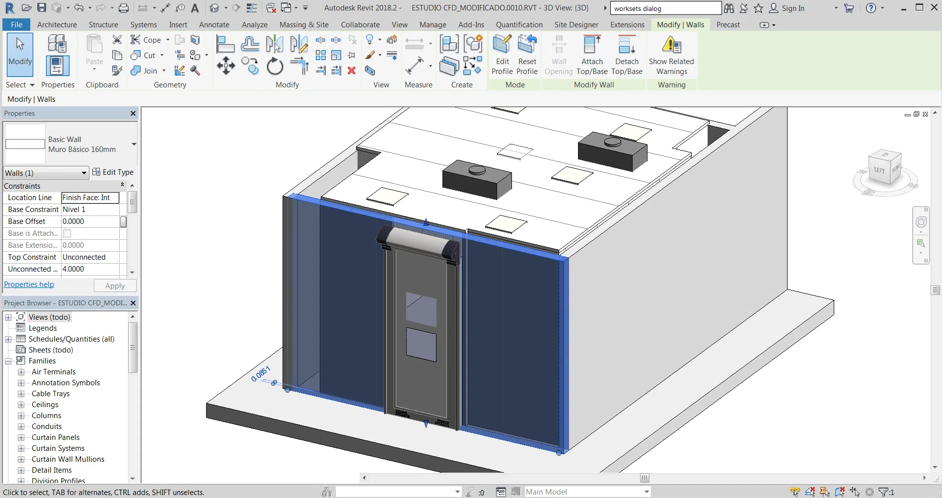 Revit interface