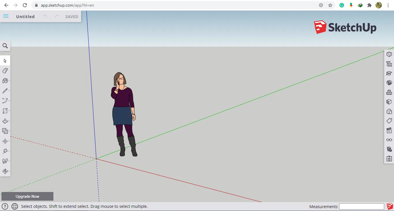 empty SketchUp modelling