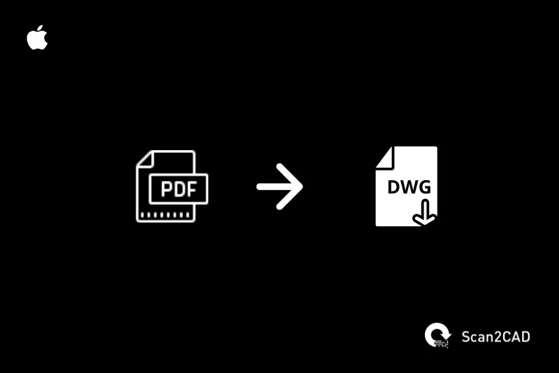 PDF icon, DWG icon, Apple icon