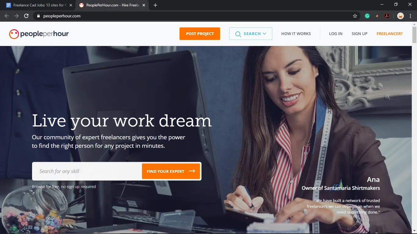 Peopleperhour homepage