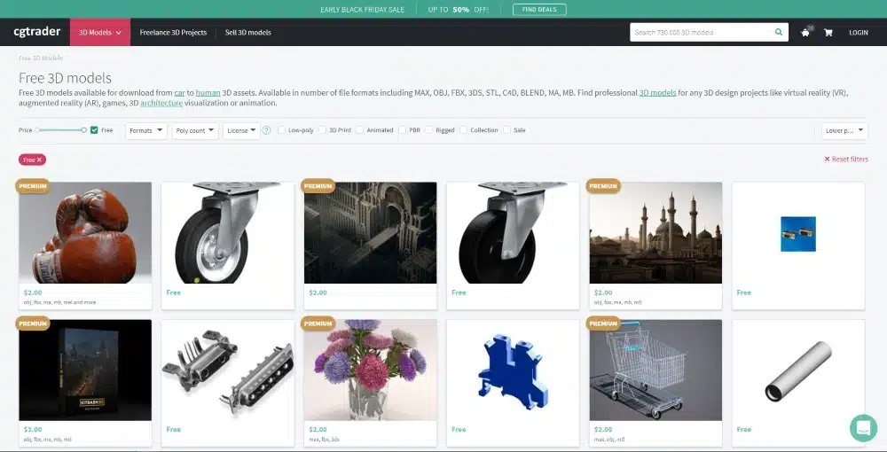 Screenshot of CGTrader
