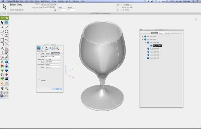 Screenshot of TurboCAD Mac Pro