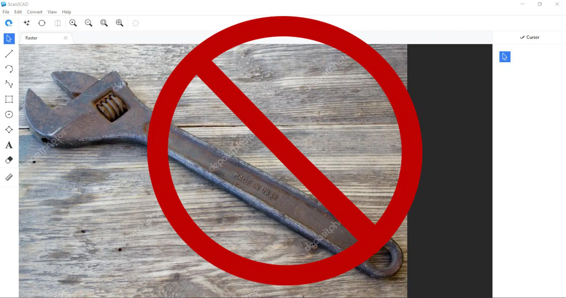 screenshot of image unsuitable for vectorization