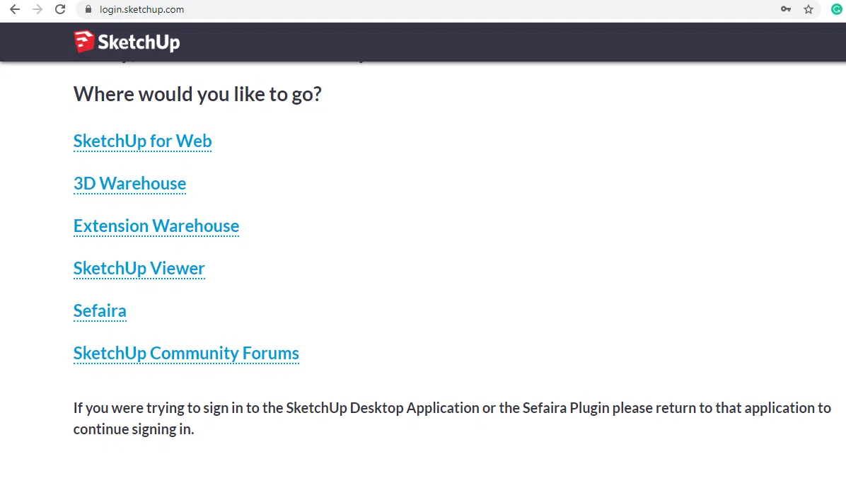 SketchUp free account features