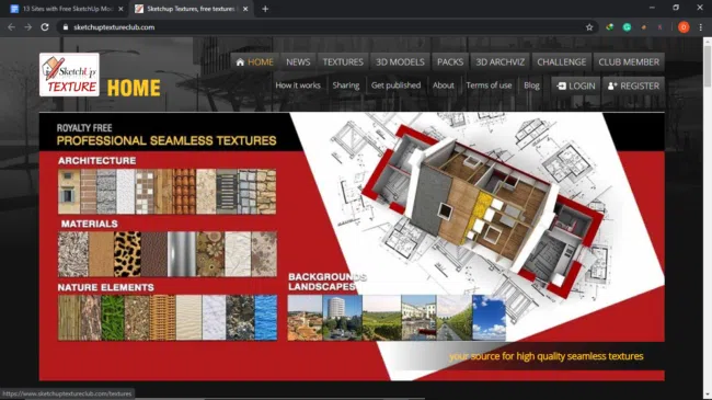 Sketchup Texture Club homepage