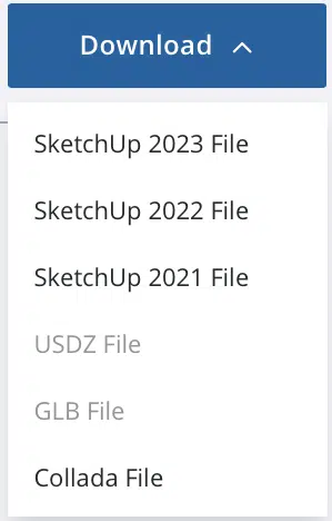 Supported SketchUp Versions in 3D Warehouse as of October 2023