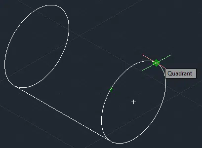 First Quadrant in Isometric Cylinder Creation in AutoCAD