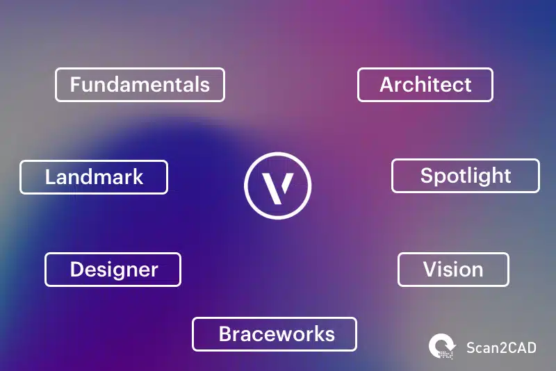 Vectorworks icon with Vectorworks product names
